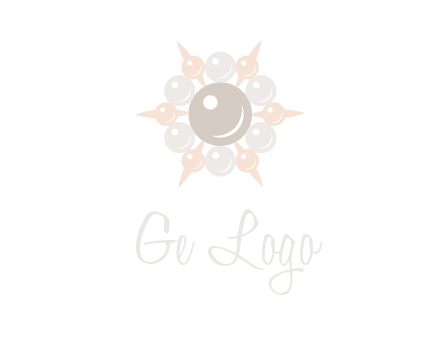 shiny pearl brooch logo