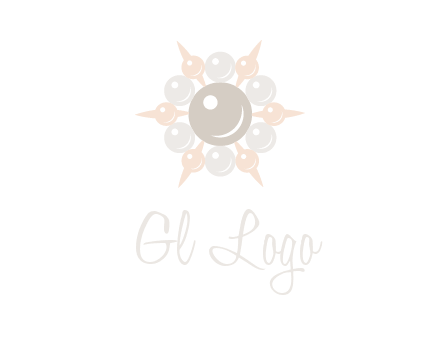 shiny pearl brooch logo