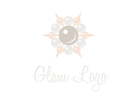 shiny pearl brooch logo