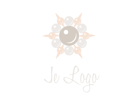 shiny pearl brooch logo