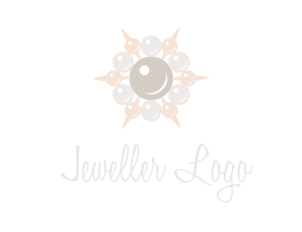 shiny pearl brooch logo