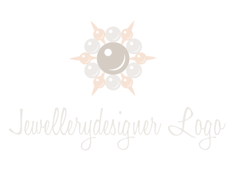 shiny pearl brooch logo