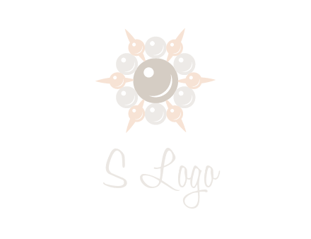 shiny pearl brooch logo