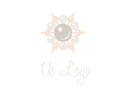 shiny pearl brooch logo