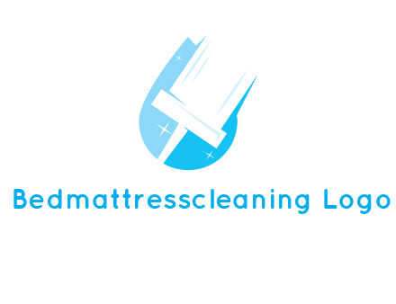 shiny mop on a drop of water logo