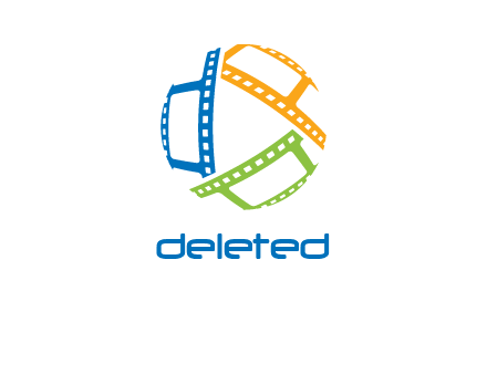 film reel in a round logo