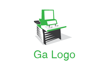 computer or cash register logo