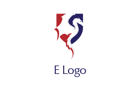 dragon on badge logo