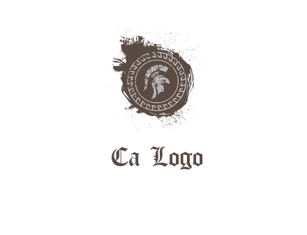 coin logo with a knight helmet illustration