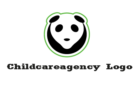 panda face logo