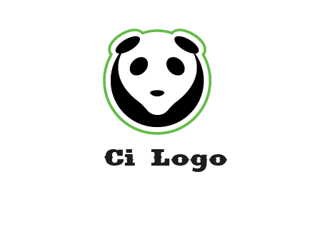 panda face logo