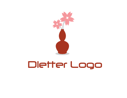 flowers in a vase logo