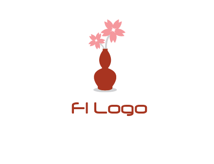 flowers in a vase logo