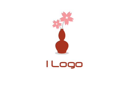 flowers in a vase logo