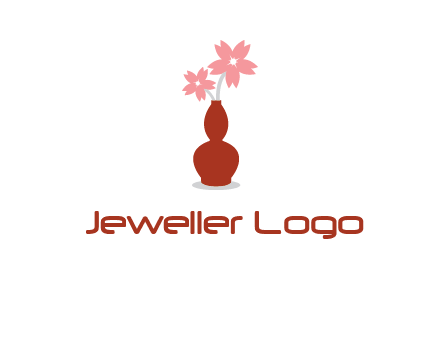 flowers in a vase logo