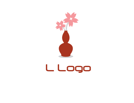 flowers in a vase logo