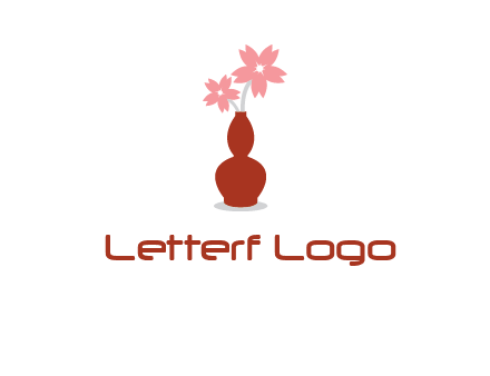 flowers in a vase logo