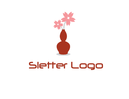 flowers in a vase logo