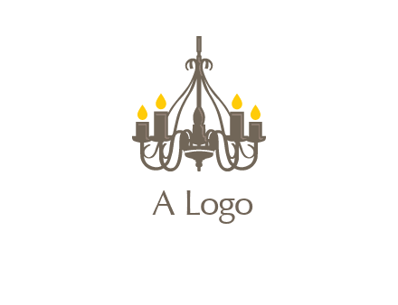 candles on a chandelier logo