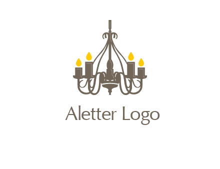 candles on a chandelier logo