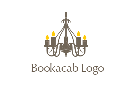 candles on a chandelier logo