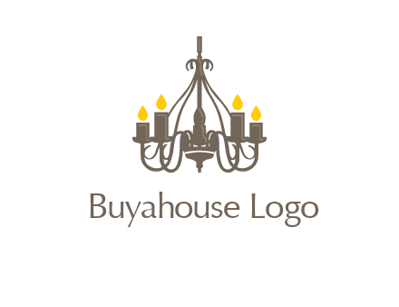 candles on a chandelier logo