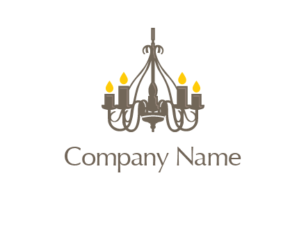 candles on a chandelier logo