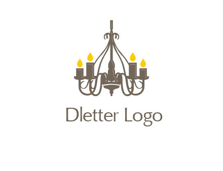 candles on a chandelier logo