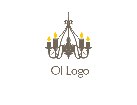 candles on a chandelier logo