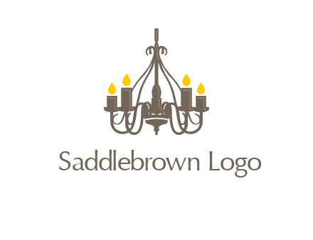 candles on a chandelier logo