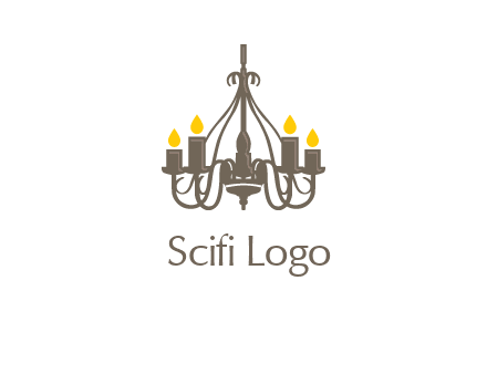 candles on a chandelier logo