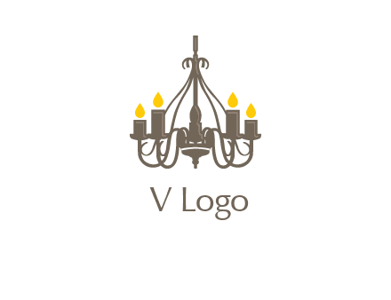 candles on a chandelier logo