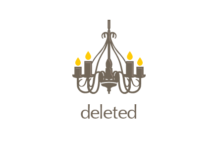 candles on a chandelier logo