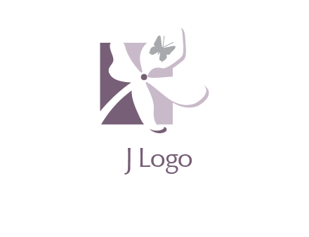 butterfly on a flower logo