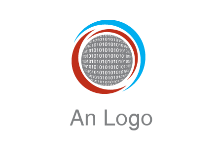 coding inside world in a round logo