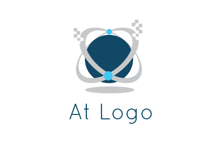 technology logo showing rings around a circle