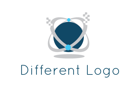 technology logo showing rings around a circle