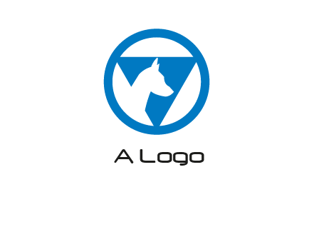 dog in triangle logo