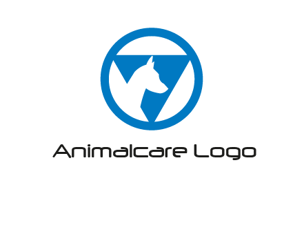 dog in triangle logo