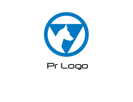 dog in triangle logo