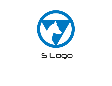 dog in triangle logo