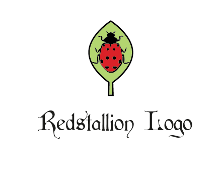 ladybug on leaf logo