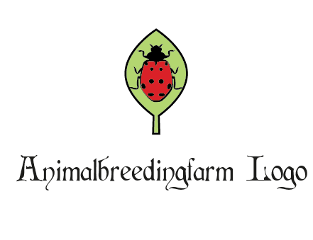 ladybug on leaf logo