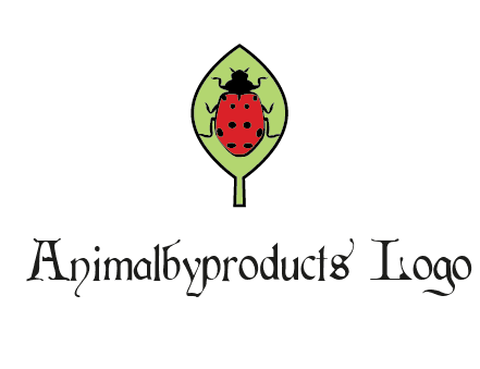 ladybug on leaf logo