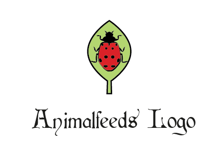 ladybug on leaf logo