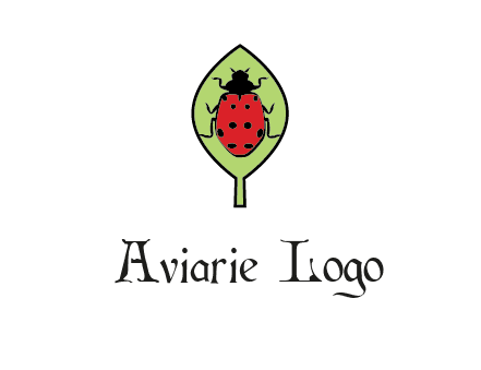 ladybug on leaf logo