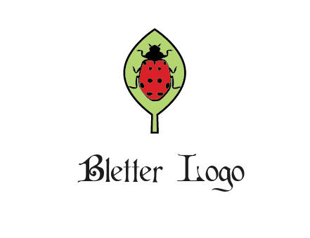 ladybug on leaf logo