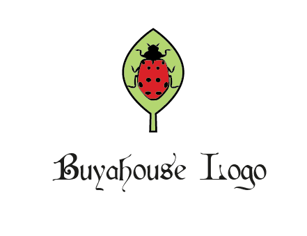 ladybug on leaf logo