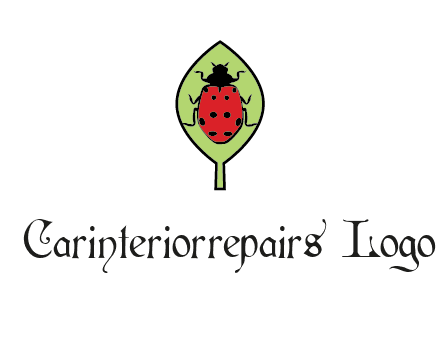 ladybug on leaf logo