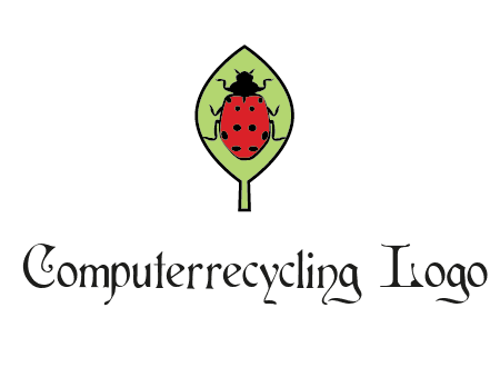 ladybug on leaf logo